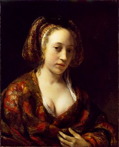Willem Drost - Young Woman in a Brocade Gown
