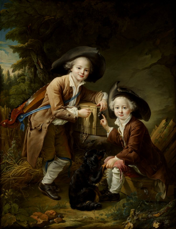 The Comte and Chevalier de Choiseul as Savoyards - Drouais 1758