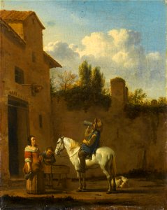 Drinkende trompetter te paard Rijksmuseum SK-A-193