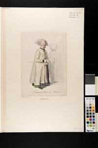 Dräkt. Nattvardsdräkt om vintern. Akvarell i storformat av J.W Wallander - Nordiska museet - NMA.0070165 (2)