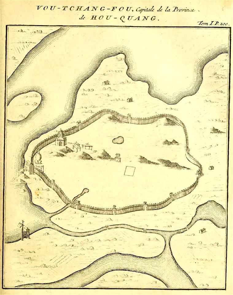 Du Halde, map of Wuchang