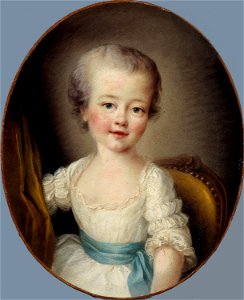 Drouais, François-Hubert - Portrait de petite fille en robe blanche, dite Alexandrine Lenormant d'Etiolles - J 24 - Musée Cognacq-Jay