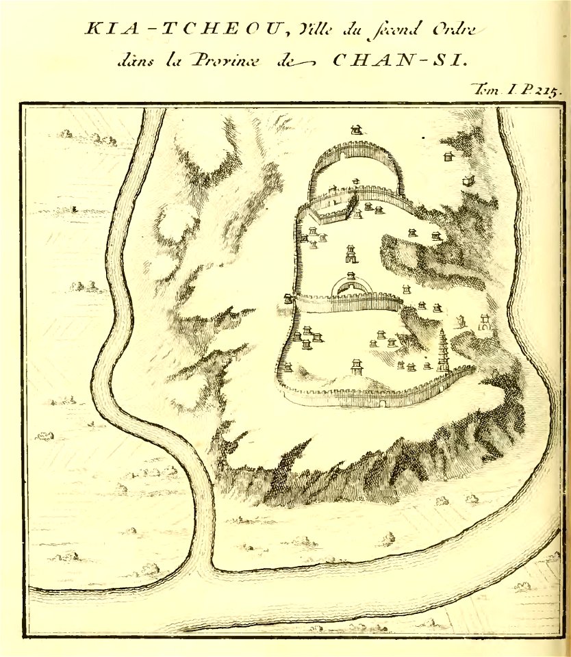 Du Halde - Description de la Chine - Kia tcheou province de Chan si