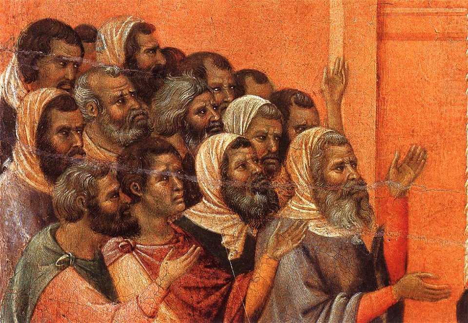 Duccio di Buoninsegna - Christ Accused by the Pharisees (detail) - WGA06802
