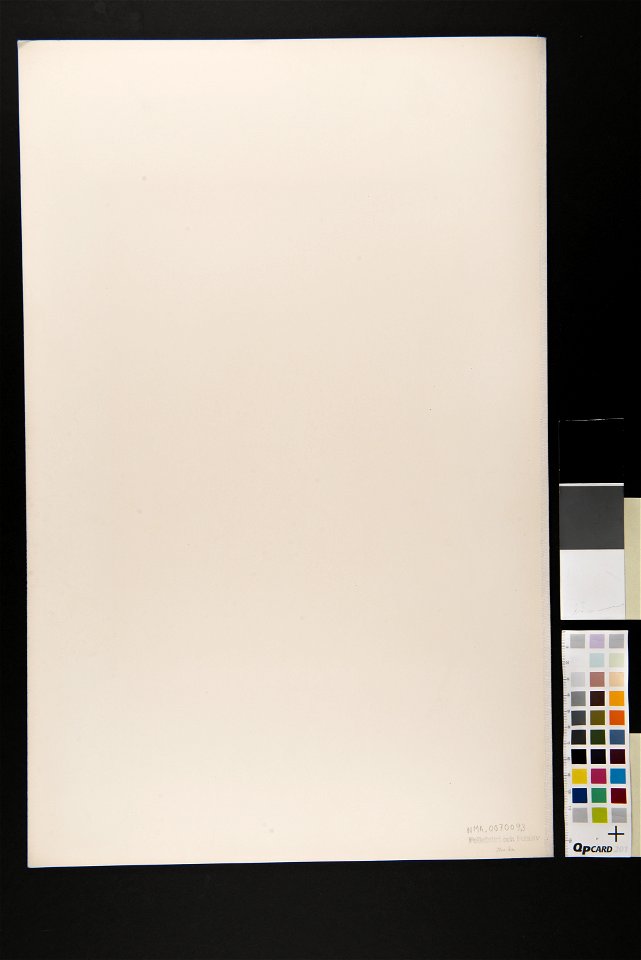 Dräkt. Kvinna stående i helfigur med vitt förkläde. Akvarell i storformat av O. Wallgren - Nordiska museet - NMA.0070093 (3)