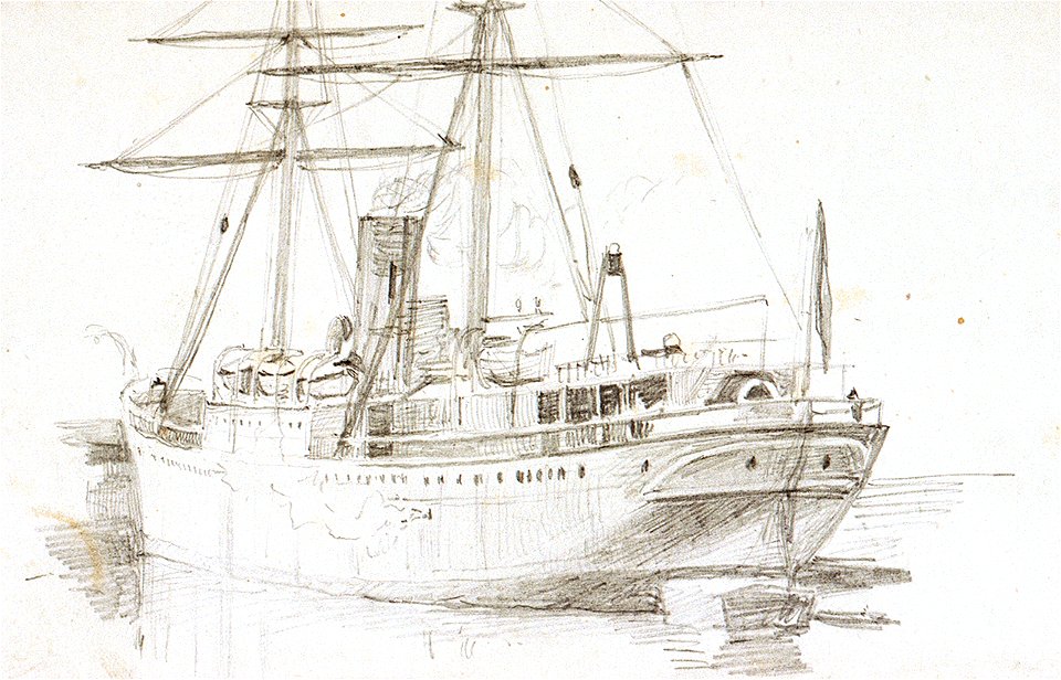 Dublin Castle type steam vessel, 1875 period RMG PV0884