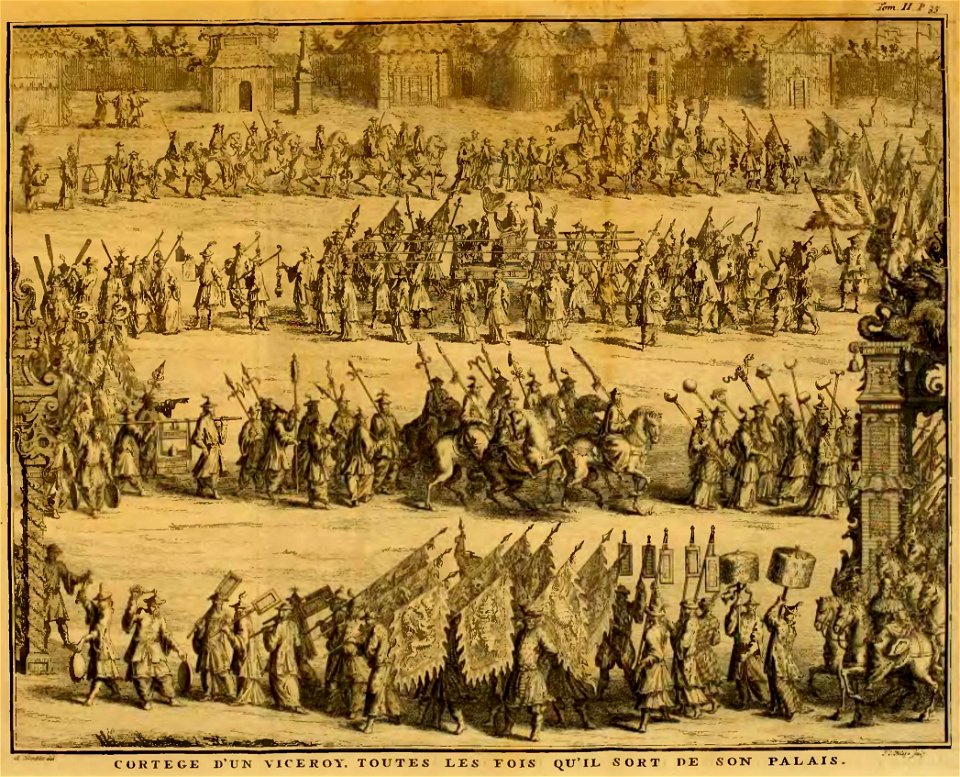 Du Halde - Description de la Chine - Vol 2 - Cortege du viceroi