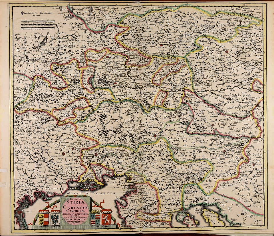 Ducatus Stiriae et Carintiae Carniolae Cilleiae que comitatus nova tabula - CBT 5878235