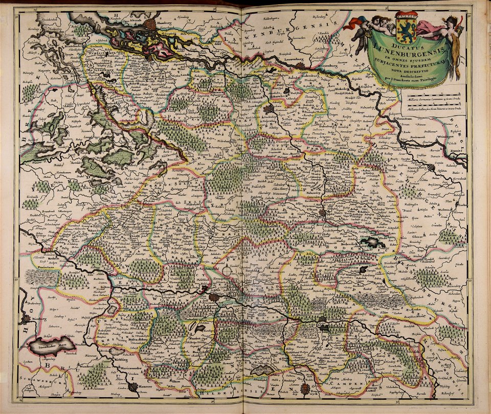 Ducatus Lunenburgensis in omnes ejusdem subjacentes praefecturas nova descriptio - CBT 5874541