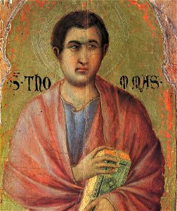 Duccio di Buoninsegna Apostle Thomas. Free illustration for personal and commercial use.