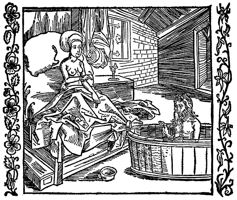 The woman and the bathing hermit