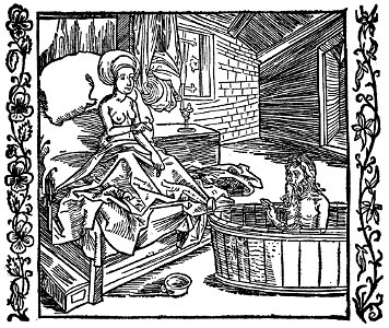 The woman and the bathing hermit