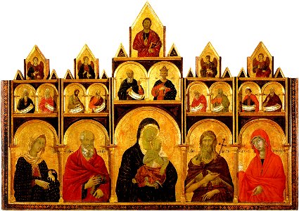 Duccio.The-Madonna-and-Child-with-Saints-149. Free illustration for personal and commercial use.