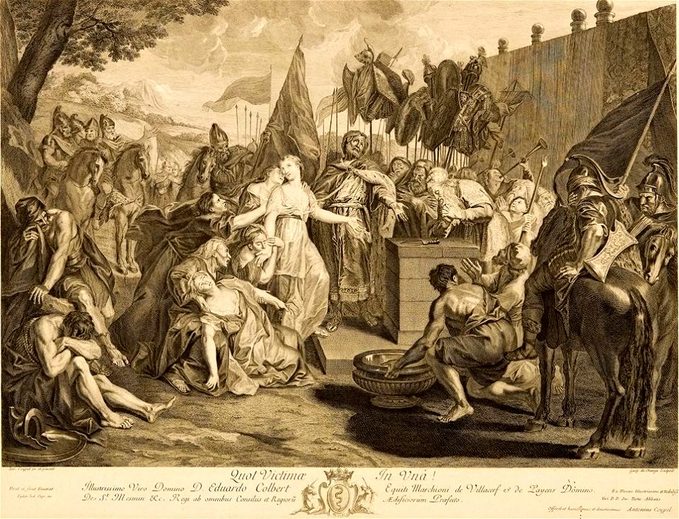Duchange - Coypel - Le sacrifice de Jephté