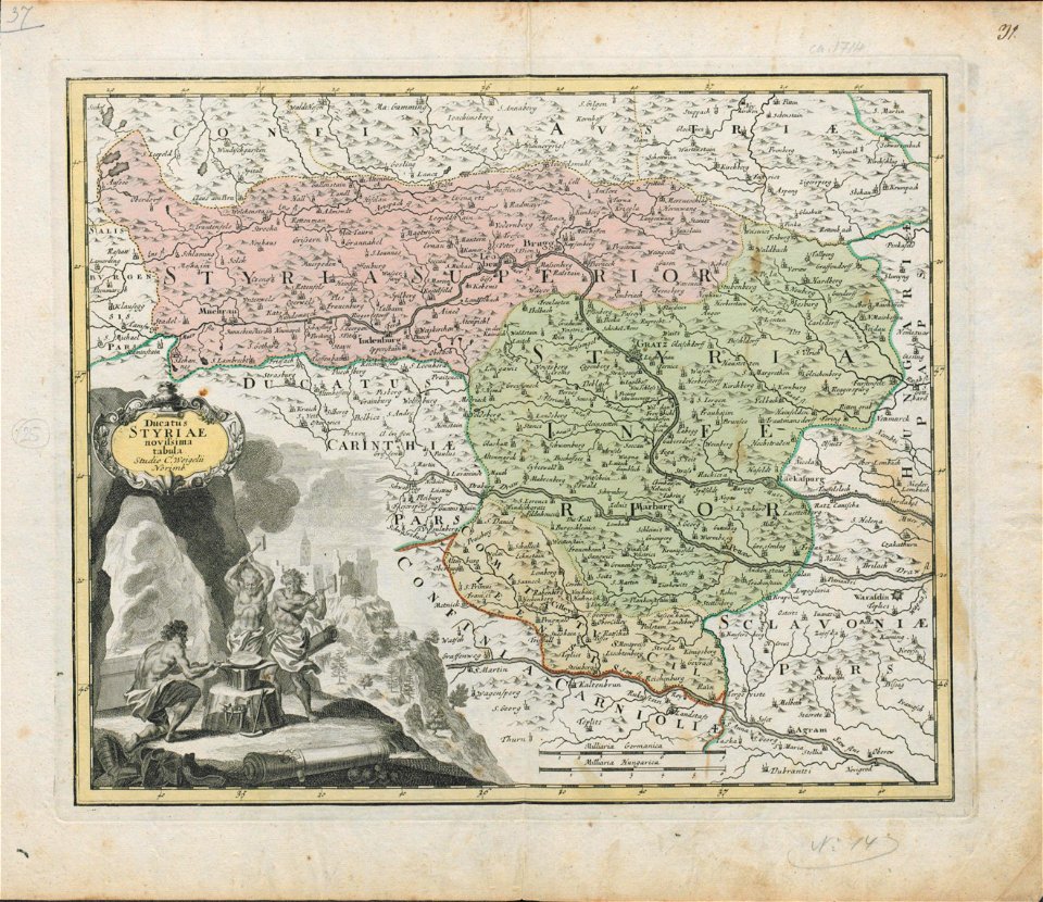 Ducatus Styriae novissima tabula 1719
