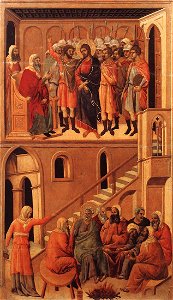 Duccio di Buoninsegna - Christ before Annas and Peter Denying Jesus - WGA06796