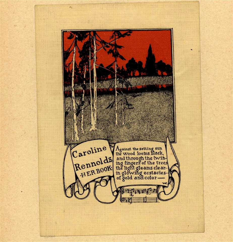 Dugald Stewart Walker Bookplate- Caroline Rennolds Her Book