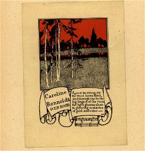 Dugald Stewart Walker Bookplate- Caroline Rennolds Her Book
