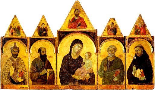Duccio The-Madonna-and-Child-with-Saints-138. Free illustration for personal and commercial use.