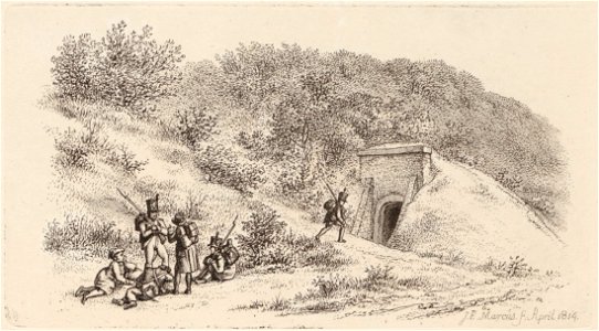 Duinlandschap met vesting, objectnr A 12599