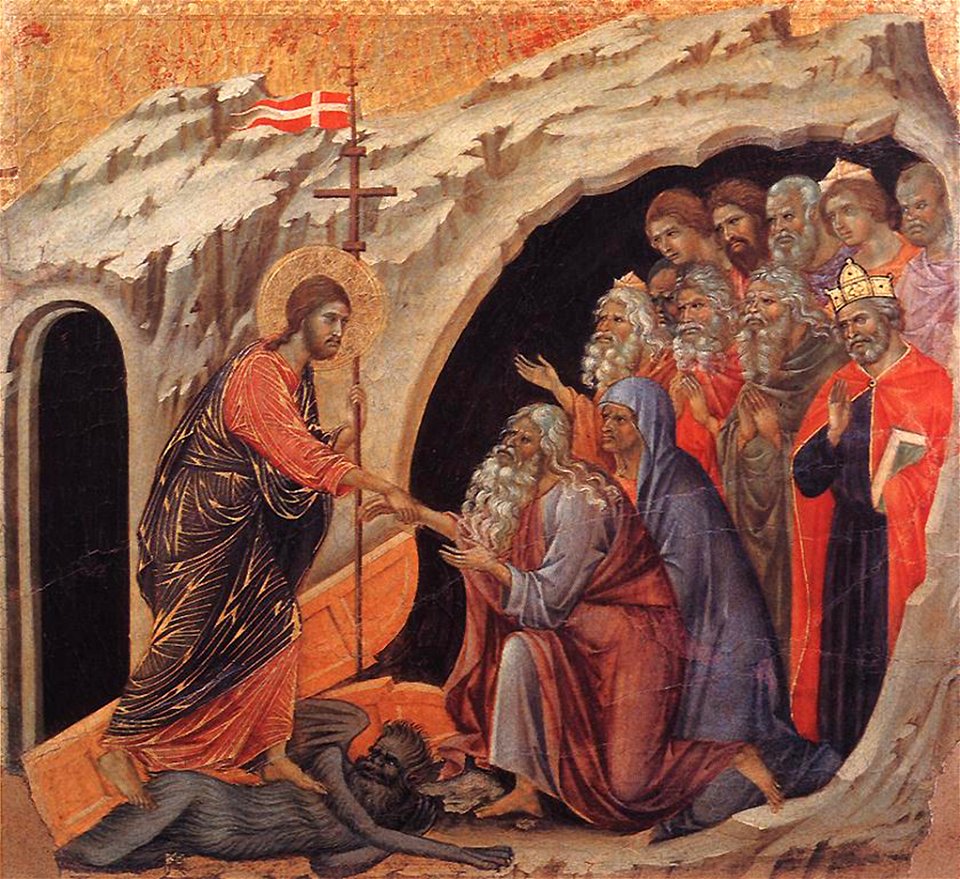 Duccio di Buoninsegna — Der Abstieg Christi in den Limbus — 1308-1311