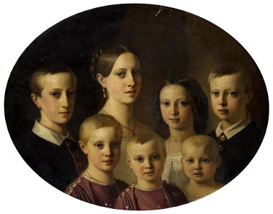 Duke of Oldenburg's children by V.J. De Gronckel (1853, Hermitage)