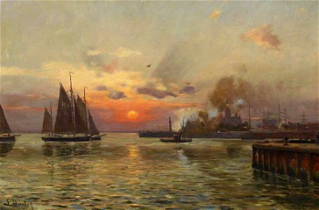Ducker Morgennebel-ueber-einem-hafen-bei-st-petersburg