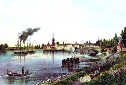 Duesseldorf Rheinseite c1855