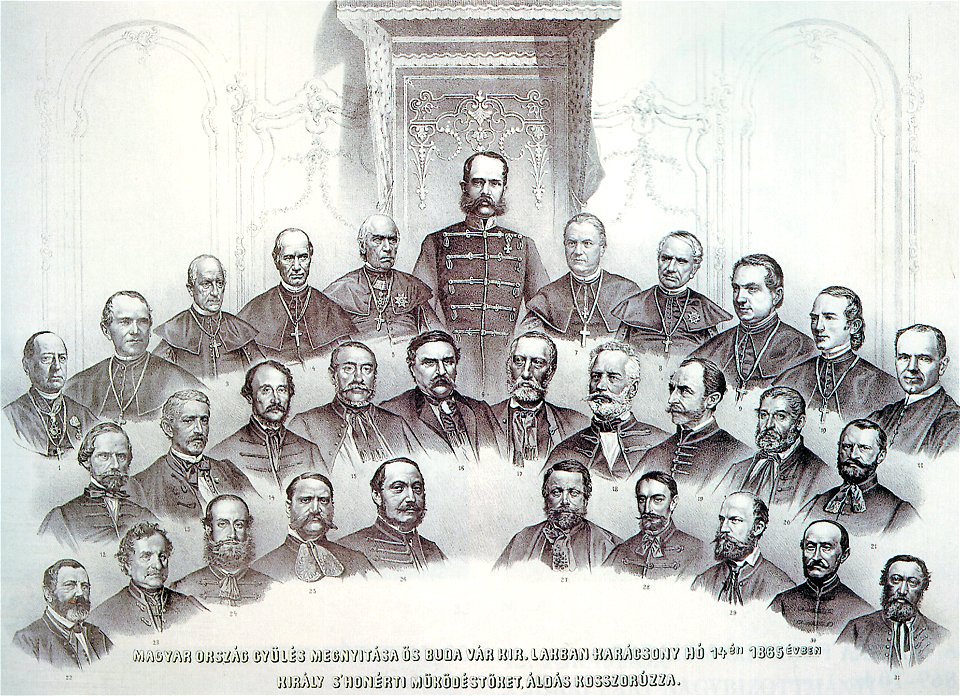Duffek Országgyűlés megnyitása 1865