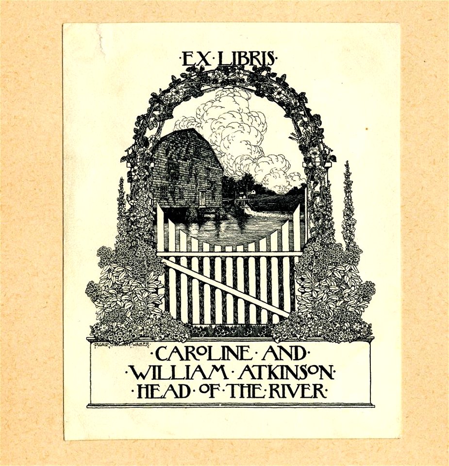 Dugald Stewart Walker Bookplate-Caroline and William Atkinson