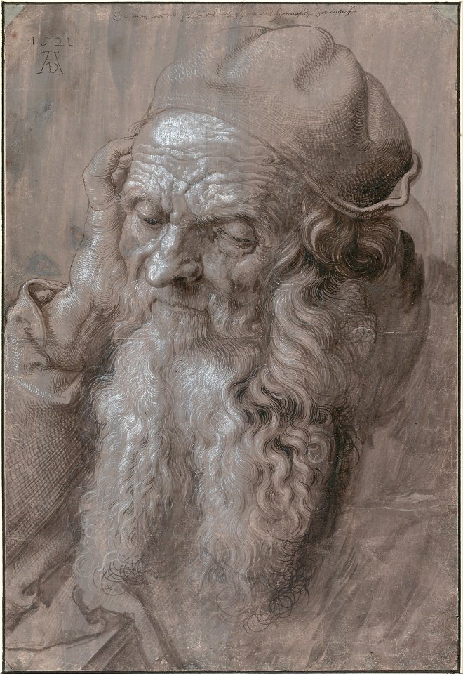 Albrecht Dürer - Head of an Old Man, 1521 - Google Art Project