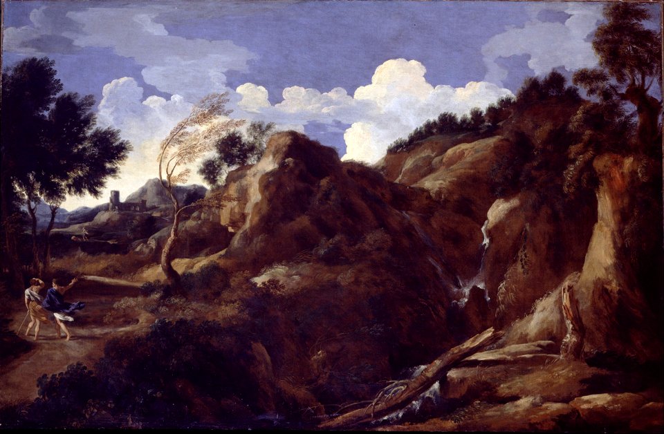 Dughet, Gaspard - Mountainous Landscape with Approaching Storm - Google Art Project