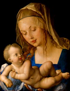 Albrecht Dürer - Virgin and child with a pear - Google Art Project