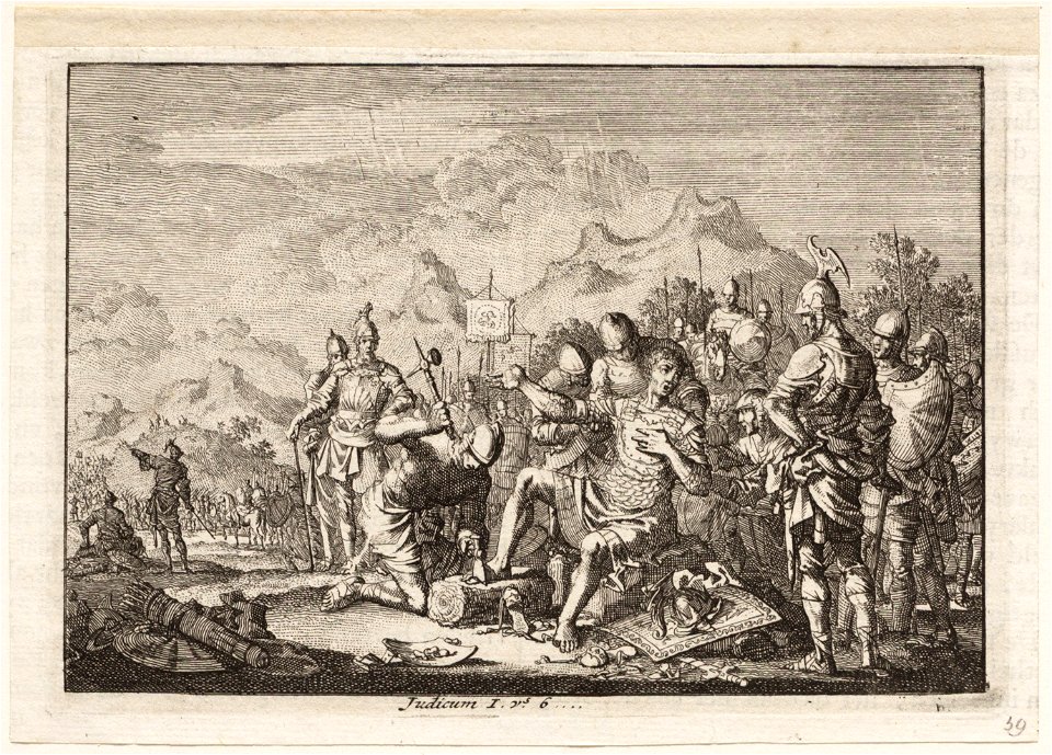 Duimen en tenen worden Adoni-Bezek afgehouwen, objectnr A 48716