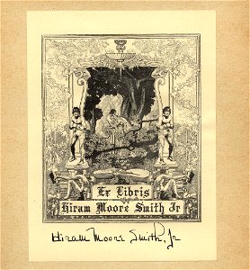Dugald Stewart Walker Bookplate-Ex Libris Hiram Moore Smith