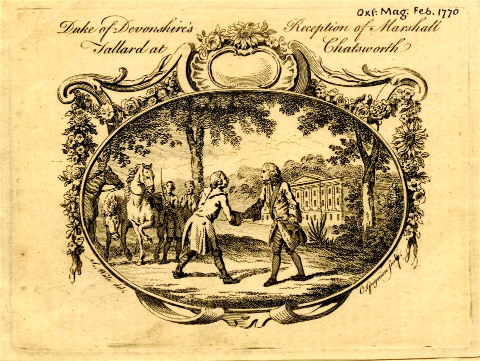 Duke of Devonshire's Reception of Marshall Tallard at Chatsworth (BM 1868,0808.9869)