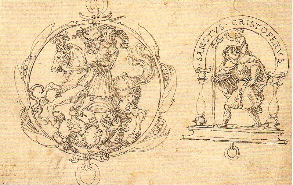 Dürer, Albrecht - Saint George and Saint Christopher - Hamburger Kunsthalle