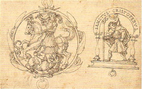 Dürer, Albrecht - Saint George and Saint Christopher - Hamburger Kunsthalle