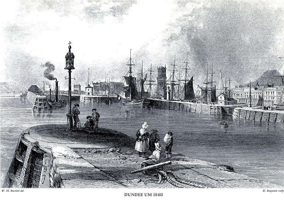 Dundee Hafen 1840 William Henry Bartlett