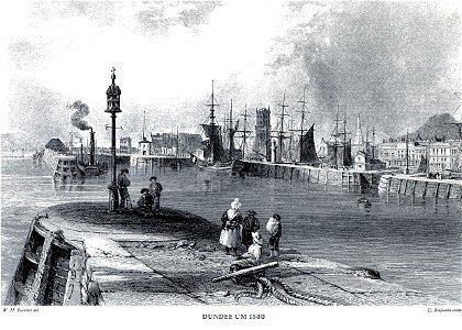 Dundee Hafen 1840 William Henry Bartlett