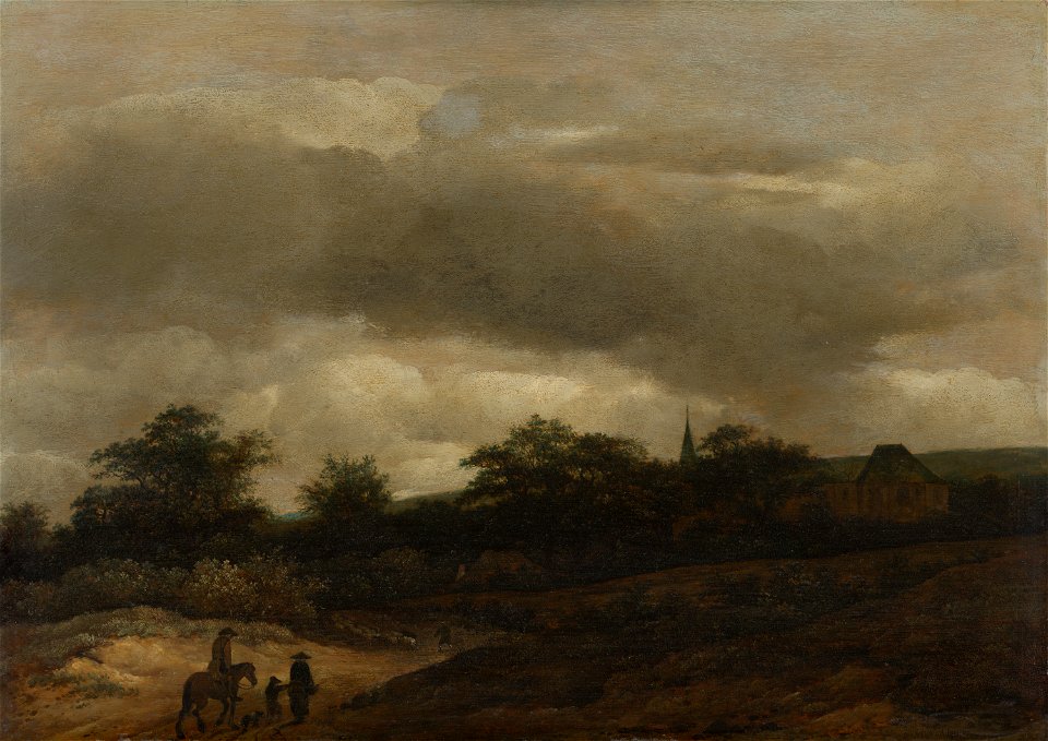 Dune Landscape with Road and Church by Guillam Dubois Mauritshuis 799