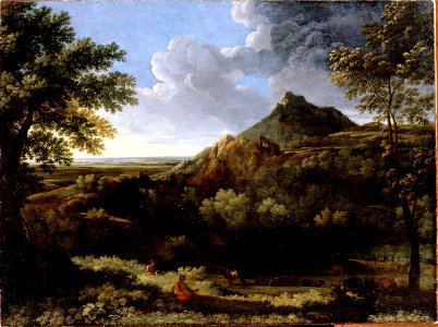 Dughet, Gaspard - Landscape in the Roman Campagna - Google Art Project. Free illustration for personal and commercial use.