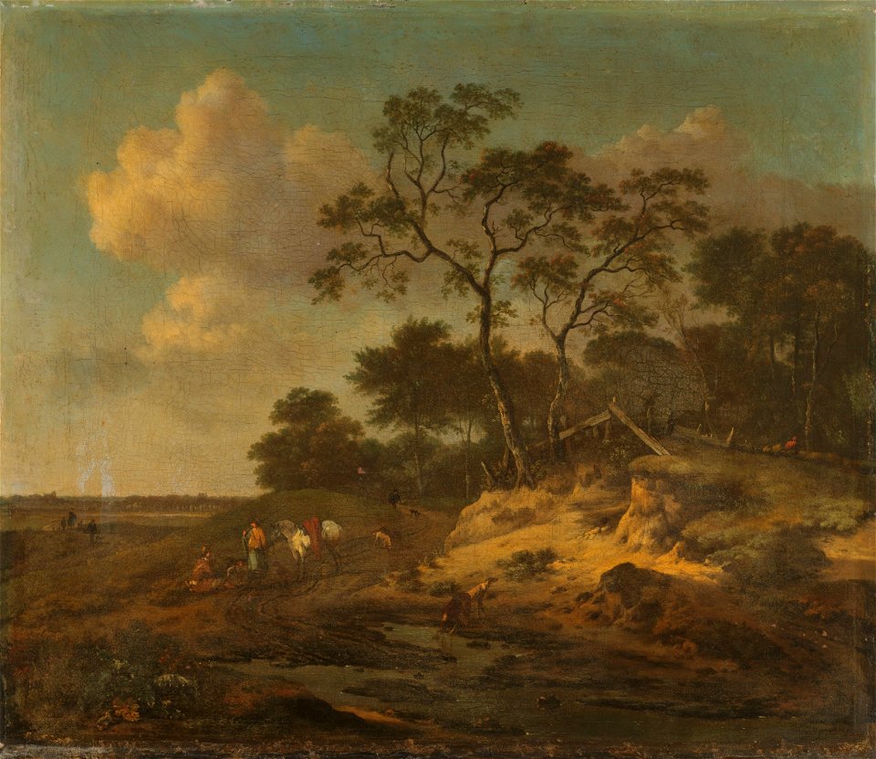 Duinlandschap met rustende jagers Rijksmuseum SK-A-2349