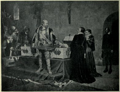 Duke Charles insulting the corpse of his enemy Flemming painted by Albert Edelfelt