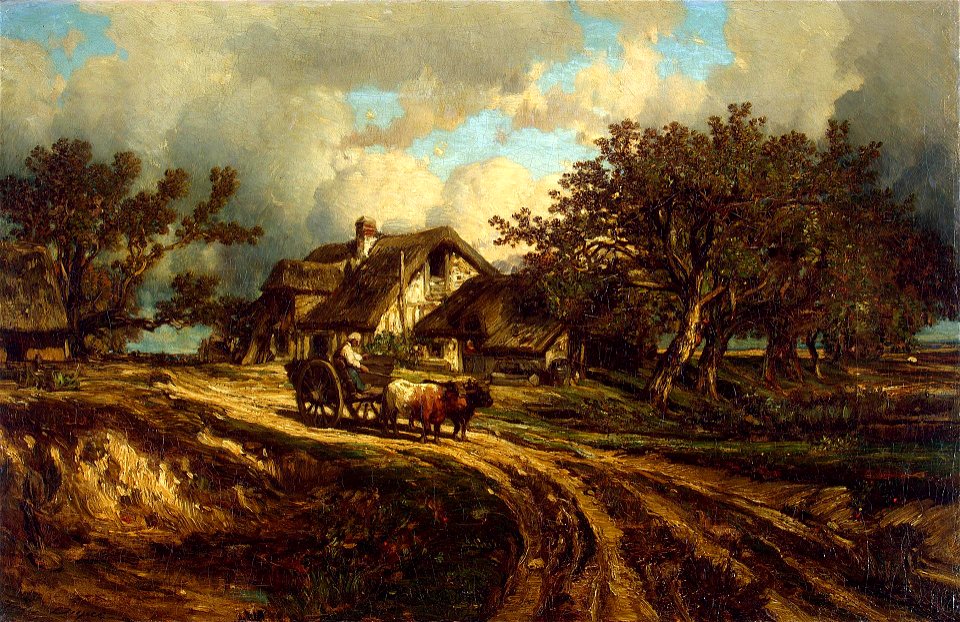 Jules Dupré - Paysage village