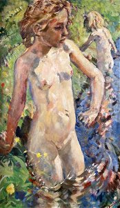 A Girl Swimming by Eramus Bernhard van Dulmen Krumpelman
