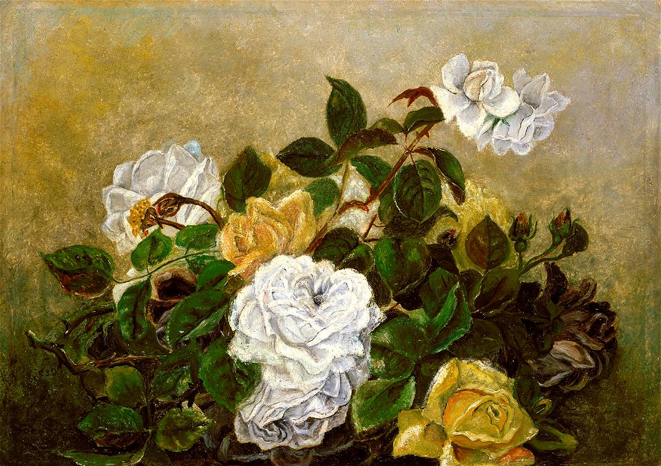 RobertDuncanson-Roses Fancy Still Life c1842 1848