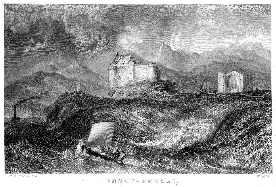 Dunstuffnage engraving by William Miller after Turner R547