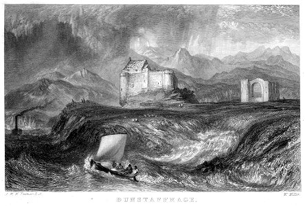 Dunstuffnage engraving by William Miller after Turner R547