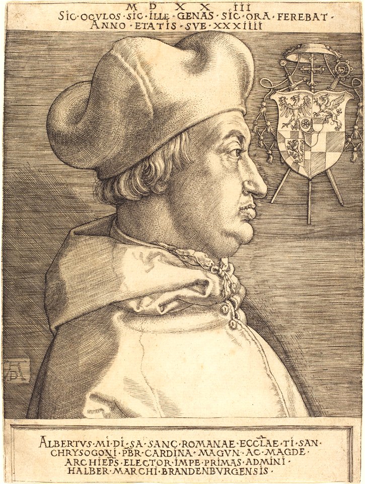 Albrecht Dürer - Cardinal Albrecht of Brandenburg (Large Cardinal)